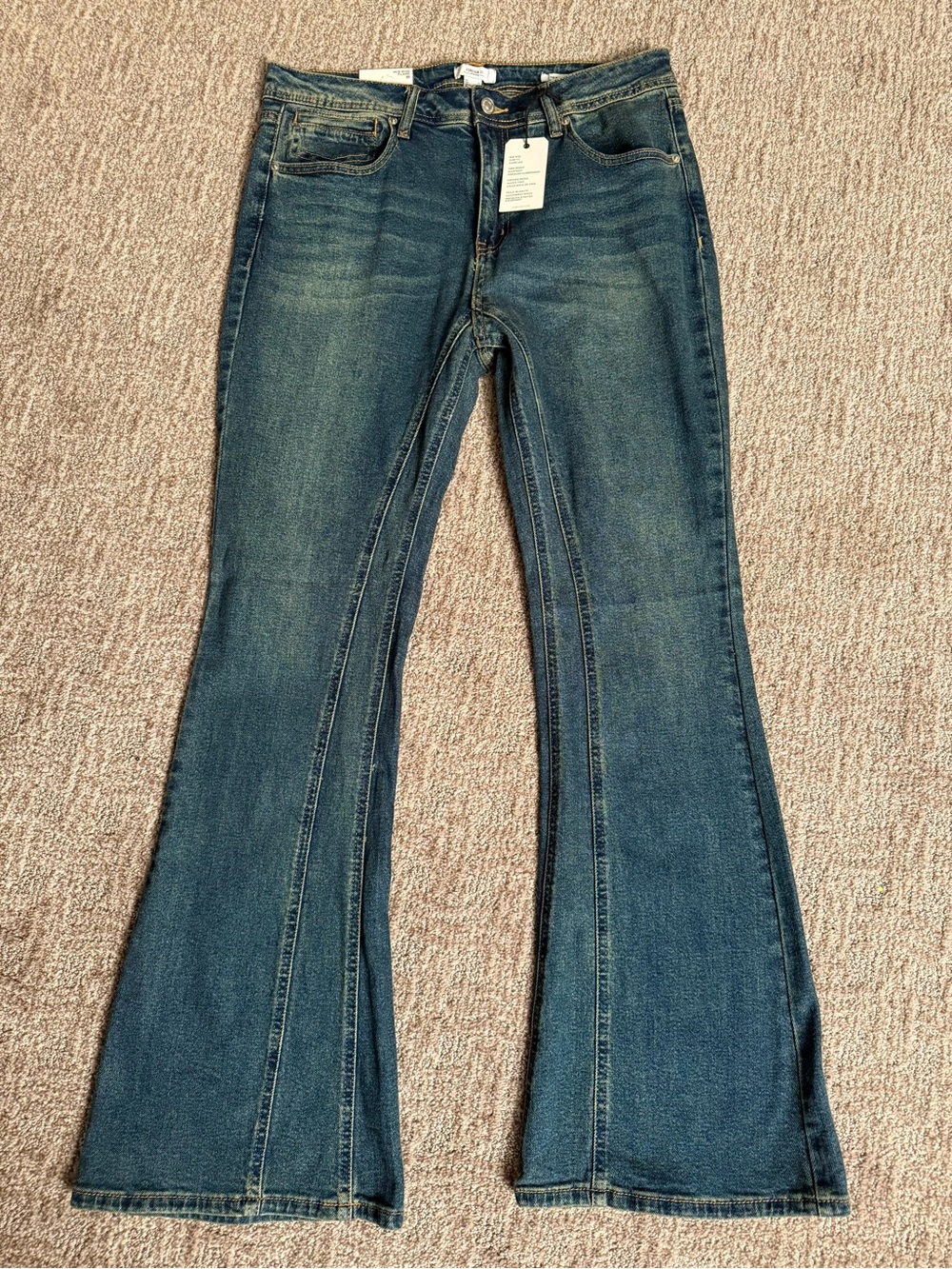 Mid Rise Flared Jeans